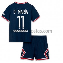 Camisolas Paris Saint-Germain Angel Di Maria 11 Criança Casa 2021-2022 Manga Curta