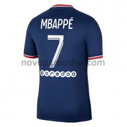 Camisolas Paris Saint-Germain Kylian Mbappé 7 Casa 2021-2022 Manga Curta