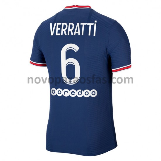 Camisolas Paris Saint-Germain Marco Verratti 6 Casa 2021-2022 Manga Curta