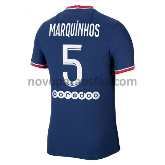 Camisolas Paris Saint-Germain Marquinhos 5 Casa 2021-2022 Manga Curta