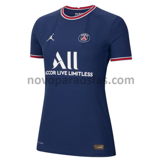 Camisolas Paris Saint-Germain Mulher Casa 2021-2022 Manga Curta