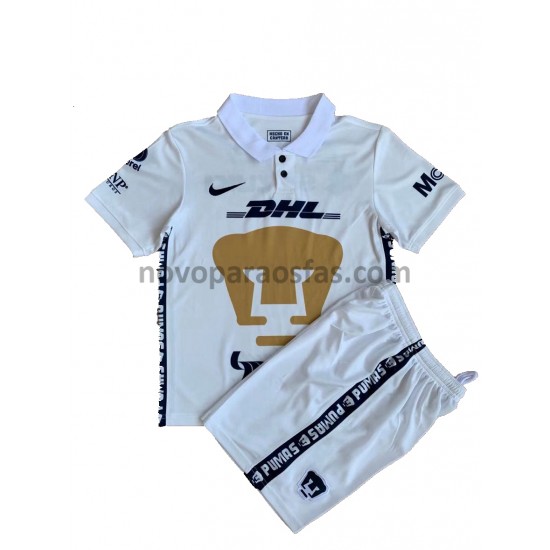 Camisolas Pumas UNAM Criança Casa 2021-2022 Manga Curta