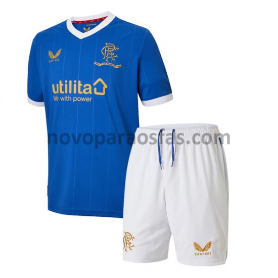 Camisolas Rangers Criança Casa 2021-2022 Manga Curta