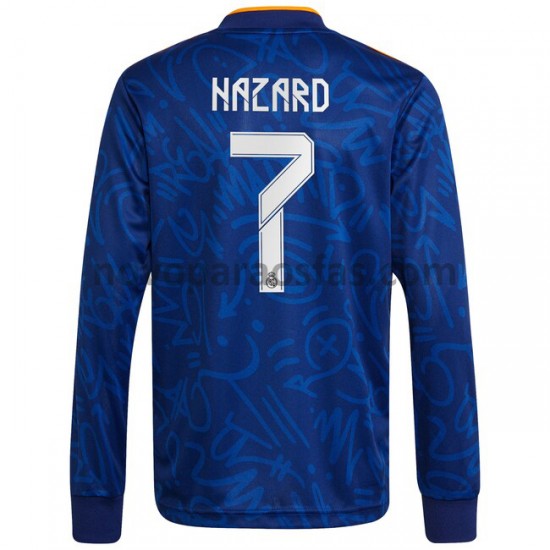 Camisolas Real Madrid Eden Hazard 7 Visitante 2021-2022 Manga Comprida