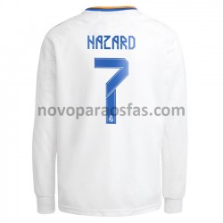 Camisolas Real Madrid Eden Hazard 7 Casa 2021-2022 Manga Comprida