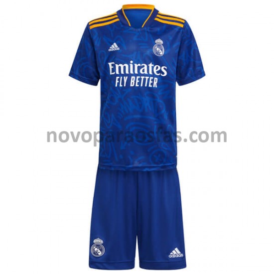 Camisolas Real Madrid Criança Visitante 2021-2022 Manga Curta