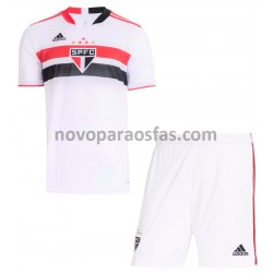 Camisolas São Paulo Criança Casa 2021-2022 Manga Curta