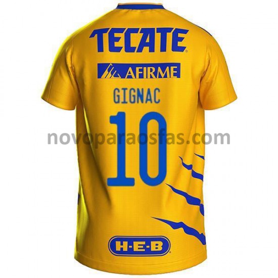 Camisolas Tigres UANL Andre-Pierre Gignac 10 Casa 2021-2022 Manga Curta