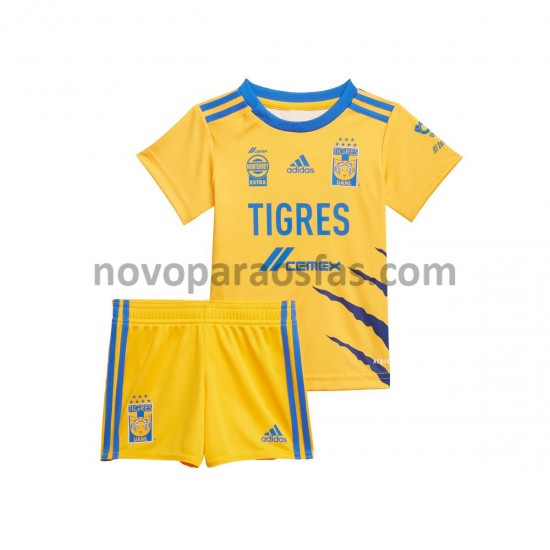 Camisolas Tigres UANL Criança Casa 2021-2022 Manga Curta