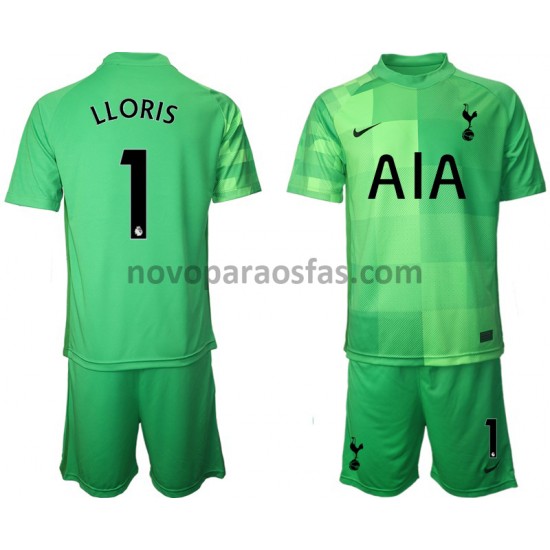 Camisolas Tottenham Hotspur Hugo Lloris 1 Guarda-redes Criança Casa 2021-2022 Manga Curta