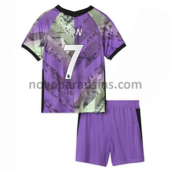 Camisolas Tottenham Hotspur Son Heung-min 7 Criança Alternativo 2021-2022 Manga Curta