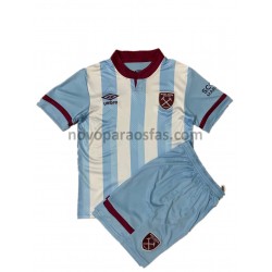 Camisolas West Ham United Criança Visitante 2021-2022 Manga Curta