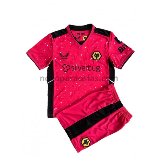 Camisolas Wolverhampton Wanderers Guarda-redes Criança Visitante 2021-2022 Manga Curta