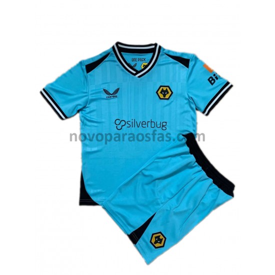 Camisolas Wolverhampton Wanderers Guarda-redes Criança Alternativo 2021-2022 Manga Curta