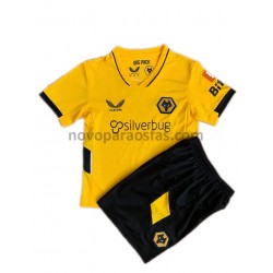 Camisolas Wolverhampton Wanderers Criança Casa 2021-2022 Manga Curta
