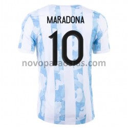 Camisolas Argentina Maradona 10 Casa 2021 Manga Curta