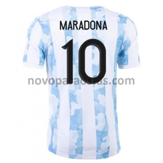 Camisolas Argentina Maradona 10 Casa 2021 Manga Curta