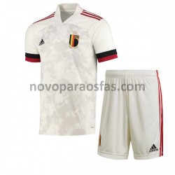 Camisolas Bélgica Criança Visitante Euro 2020 Manga Curta