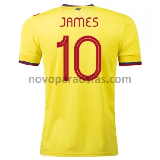 Camisolas Colômbia James 10 Casa 2020-2021 Manga Curta