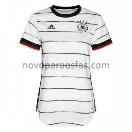 Camisolas Alemanha Mulher Casa Euro 2020 Manga Curta