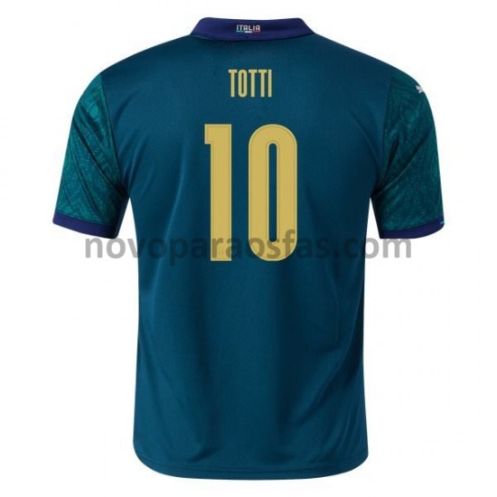 Camisolas Itália França Voetbalshirtsco Totti 10 Alternativo Euro 2020 Manga Curta