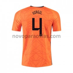 Camisolas Países Baixos VIRGIL 4 Casa Euro 2020 Manga Curta