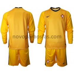 Camisolas Portugal Guarda-redes Criança Visitante Euro 2020 Manga Comprida