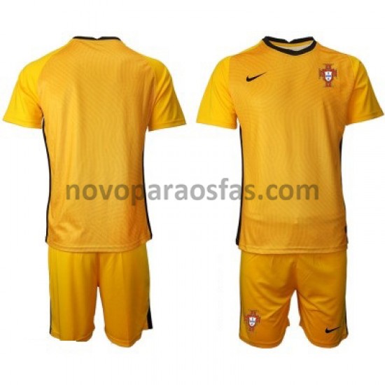 Camisolas Portugal Guarda-redes Criança Visitante Euro 2020 Manga Curta