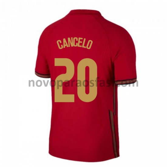 Camisolas Portugal Joao Cancelo 20 Casa Euro 2020 Manga Curta