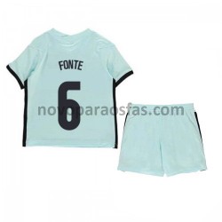 Camisolas Portugal Jose Fonte 6 Criança Visitante Euro 2020 Manga Curta