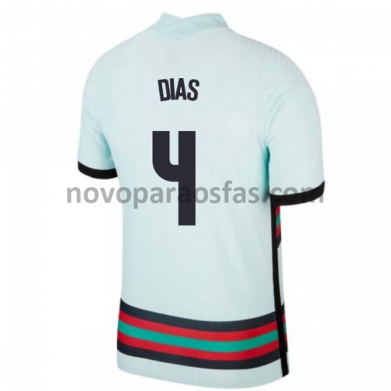Camisolas Portugal Ruben Dias 4 Visitante Euro 2020 Manga Curta