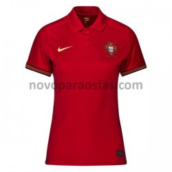 Camisolas Portugal Mulher Casa Euro 2020 Manga Curta