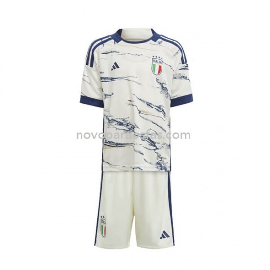Camisolas Itália Criança Visitante 2023 Manga Curta