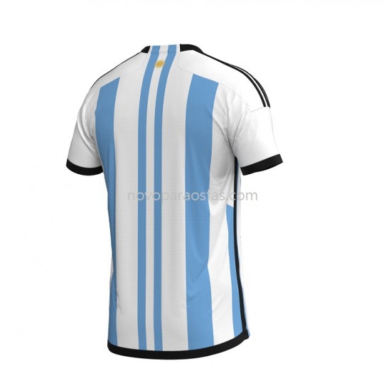 Camisolas Argentina Casa Copa do Mundo 2022 Manga Corta