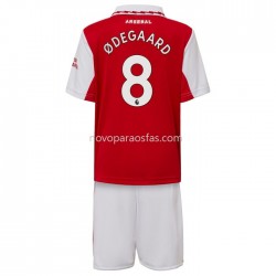 Camisolas Arsenal Odegaard 8 Criança Casa 2022-2023 Manga Corta