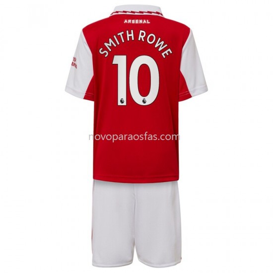Camisolas Arsenal Smith Rowe 10 Criança Casa 2022-2023 Manga Corta