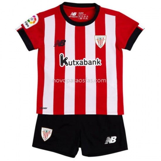 Camisolas Athletic Bilbao Criança Casa 2022-2023 Manga Corta