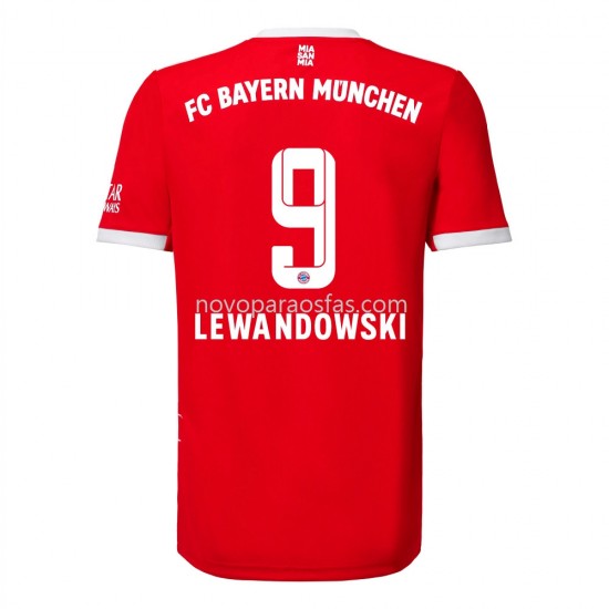 Camisolas Bayern de Munique Lewandowski 9 Casa 2022-2023 Manga Corta