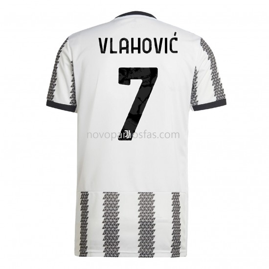 Camisolas Juventus Vlahovic 7 Casa 2022-2023 Manga Corta