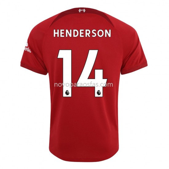 Camisolas Liverpool Henderson 14 Casa 2022-2023 Manga Corta