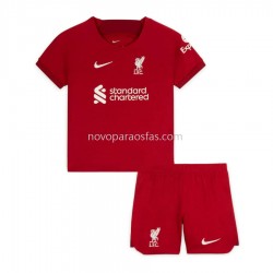 Camisolas Liverpool Criança Casa 2022-2023 Manga Corta