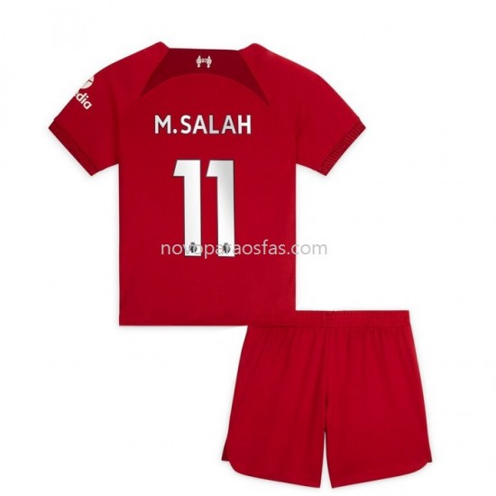 Camisolas Liverpool M.Salah 11 Criança Casa 2022-2023 Manga Corta