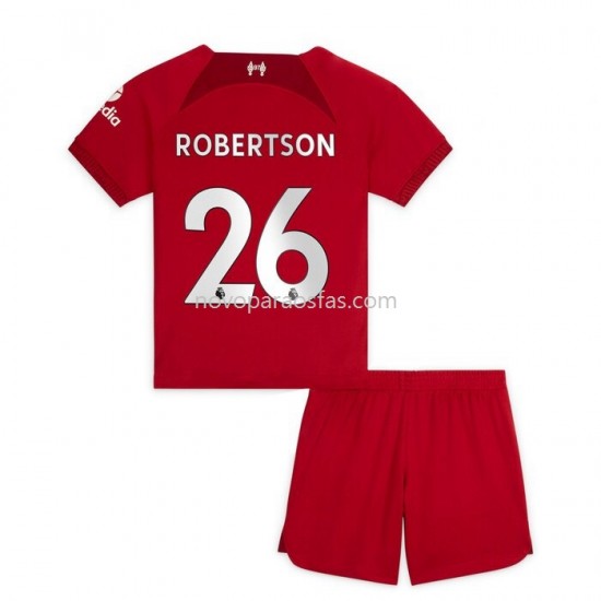 Camisolas Liverpool Robertson 26 Criança Casa 2022-2023 Manga Corta