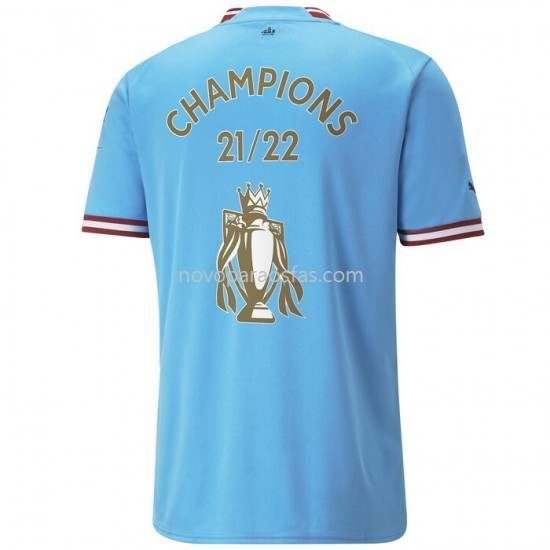 Camisolas Manchester City Champion Casa 2022-2023 Manga Corta