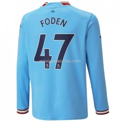 Camisolas Manchester City Foden 47 Casa 2022-2023 Manga Larga