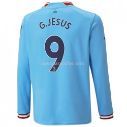 Camisolas Manchester City G.Jesus 9 Casa 2022-2023 Manga Larga