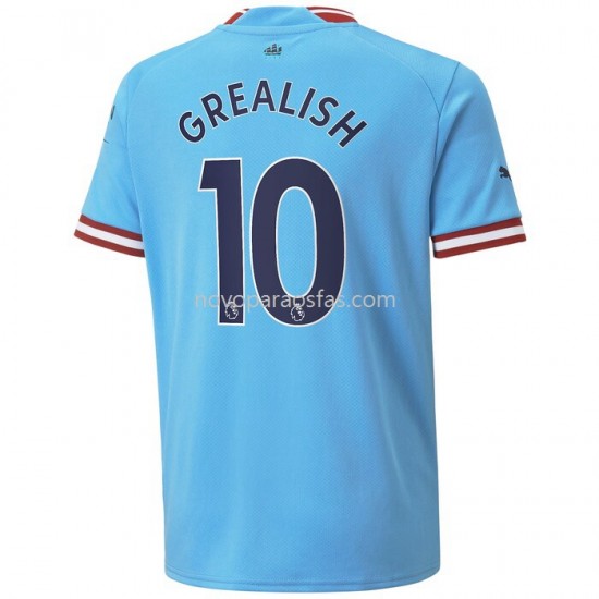 Camisolas Manchester City Grealish 10 Casa 2022-2023 Manga Corta