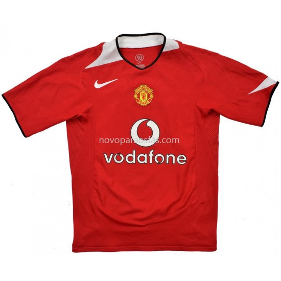 Camisolas Manchester United Casa 2004-2006 Manga Corta