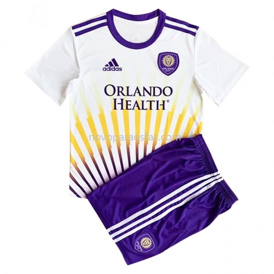 Camisolas Orlando City Criança Visitante 2022-2023 Manga Corta