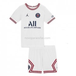 Camisolas Paris Saint-Germain Criança Quarto 2021-2022 Manga Corta